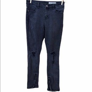 Pistola Distressed Zipper Ankle Skinny Jeans Size 28